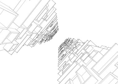soyut mimari duvar kağıdı tasarımı, dijital konsept arkaplan