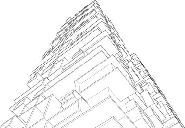 soyut mimari duvar kağıdı tasarımı, dijital konsept arkaplan