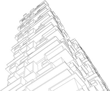 soyut mimari duvar kağıdı tasarımı, dijital konsept arkaplan