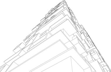 soyut mimari duvar kağıdı tasarımı, dijital konsept arkaplan