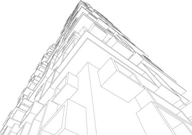 soyut mimari duvar kağıdı tasarımı, dijital konsept arkaplan