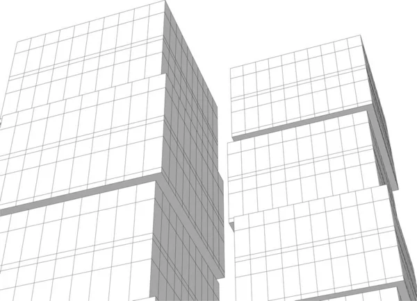 Soyut Mimari Duvar Kağıdı Tasarımı Dijital Konsept Arkaplan — Stok Vektör