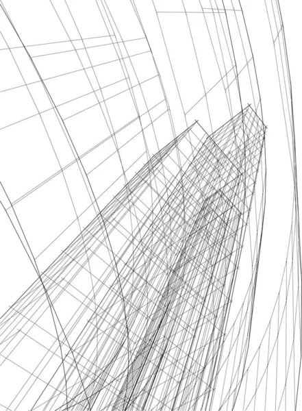 Абстрактний Архітектурний Дизайн Шпалер Цифровий Концепт Фон — стоковий вектор