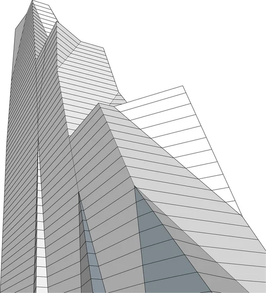 Abstrakte Architektonische Tapete Design Digitales Konzept Hintergrund — Stockvektor