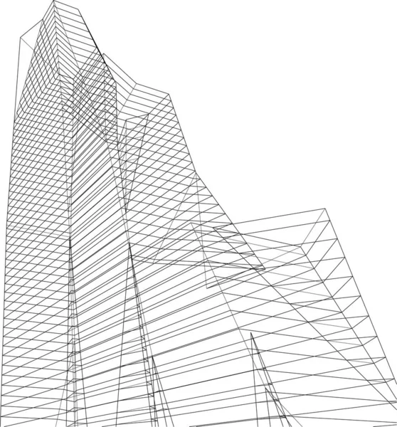 Abstraktní Architektonický Design Tapet Digitální Koncept Pozadí — Stockový vektor