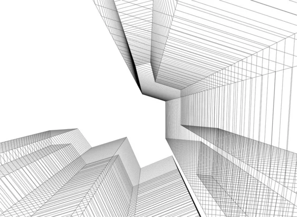 Abstract Architectonisch Behang Digitale Achtergrond — Stockvector