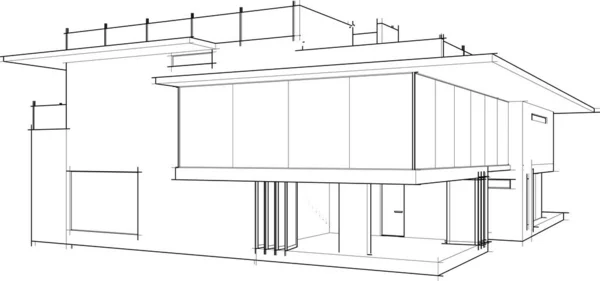 Abstrakt Arkitektonisk Tapet Design Digitalt Koncept Bakgrund — Stock vektor