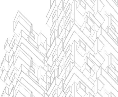 soyut mimari duvar kağıdı tasarımı, dijital konsept arkaplan