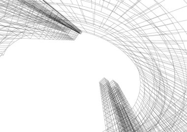 soyut mimari duvar kağıdı tasarımı, dijital konsept arkaplan