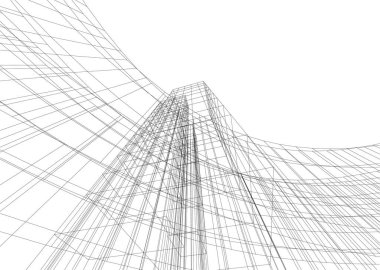 soyut mimari duvar kağıdı tasarımı, dijital konsept arkaplan