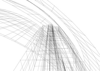 soyut mimari duvar kağıdı tasarımı, dijital konsept arkaplan