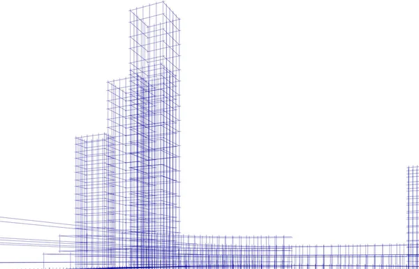 Abstrakte Architektonische Tapete Design Digitales Konzept Hintergrund — Stockvektor