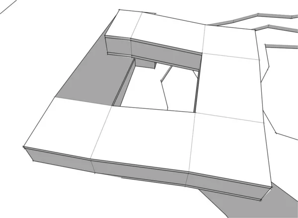 Abstrakte Architektonische Tapete Digitaler Hintergrund — Stockvektor