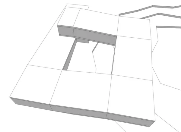 Abstrakte Architektonische Tapete Digitaler Hintergrund — Stockvektor