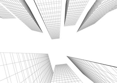 soyut mimari duvar kağıdı tasarımı, dijital konsept arkaplan