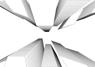 soyut mimari duvar kağıdı tasarımı, dijital konsept arkaplan