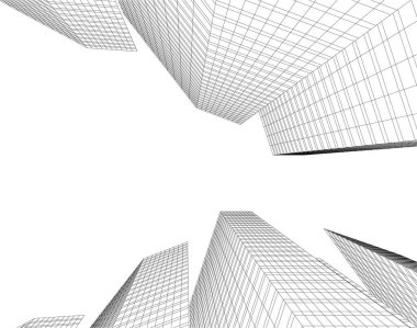 soyut mimari duvar kağıdı tasarımı, dijital konsept arkaplan