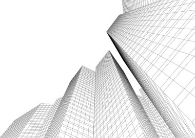 soyut mimari duvar kağıdı tasarımı, dijital konsept arkaplan