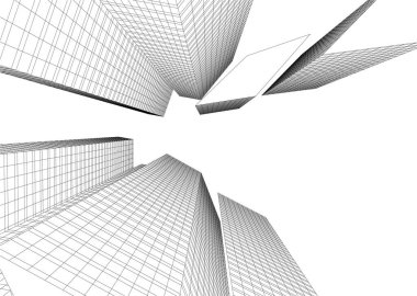 soyut mimari duvar kağıdı tasarımı, dijital konsept arkaplan