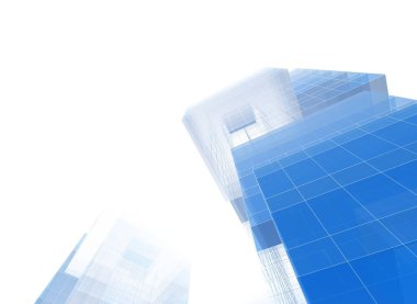 soyut mimari duvar kâğıdı tasarımı, dijital konsept arkaplan, tasarım binası şeklinin kaba görünüşü