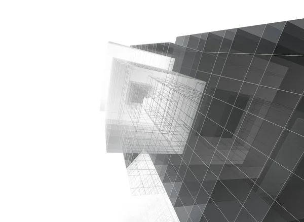 추상적 디자인 디지털 건물의 — 스톡 사진