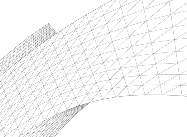 Design Abstrait Papier Peint Architectural Fond Concept Numérique Façade Cad — Image vectorielle