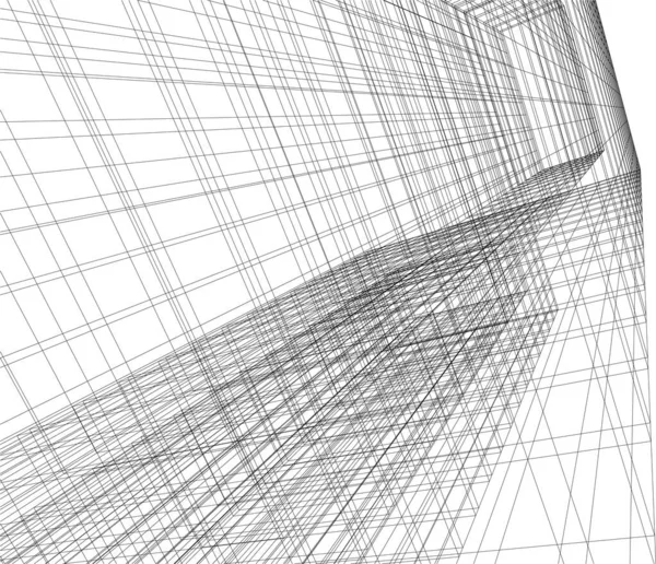 Abstract Architectonisch Behang Ontwerp Digitale Concept Achtergrond Cad Gevel Van — Stockvector