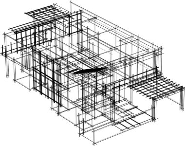soyut mimari duvar kağıdı tasarımı, dijital konsept arkaplan