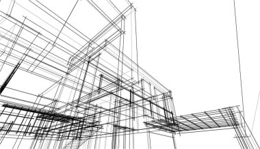 soyut mimari duvar kağıdı tasarımı, dijital konsept arkaplan