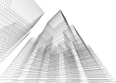 soyut mimari duvar kağıdı tasarımı, dijital konsept arkaplan