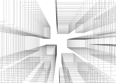 soyut mimari duvar kağıdı tasarımı, dijital konsept arkaplan