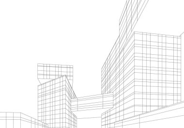 soyut mimari duvar kağıdı tasarımı, dijital konsept arkaplan