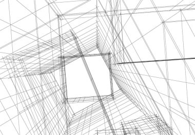 soyut mimari duvar kağıdı tasarımı, dijital konsept arkaplan