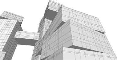 soyut mimari duvar kağıdı tasarımı, dijital konsept arkaplan