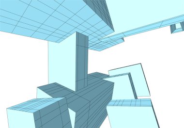 soyut mimari duvar kağıdı tasarımı, dijital konsept arkaplan