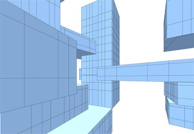 soyut mimari duvar kağıdı tasarımı, dijital konsept arkaplan