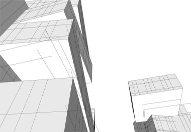 soyut mimari duvar kağıdı tasarımı, dijital konsept arkaplan