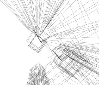 soyut mimari duvar kağıdı tasarımı, dijital konsept arkaplan