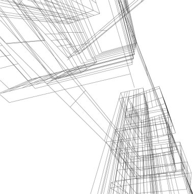 soyut mimari duvar kağıdı tasarımı, dijital konsept arkaplan