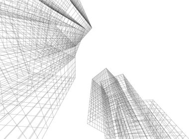 soyut mimari duvar kağıdı tasarımı, dijital konsept arkaplan