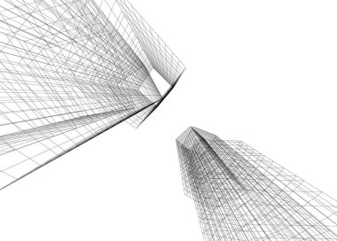 soyut mimari duvar kağıdı tasarımı, dijital konsept arkaplan