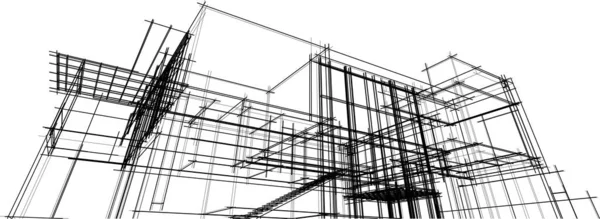 Abstrakcyjny Projekt Tapety Architektonicznej Cyfrowe Tło Koncepcyjne — Wektor stockowy