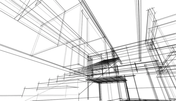 抽象的な建築壁紙やデジタル背景 — ストックベクタ