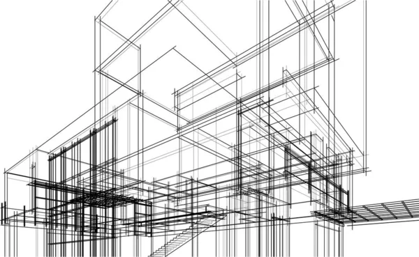 抽象的な建築壁紙のデザインデジタルコンセプトの背景 — ストックベクタ