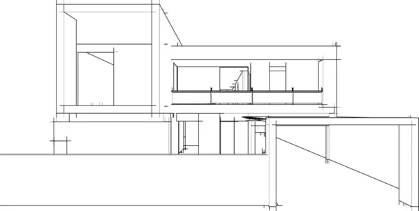 内部可视化 3D插图 现代数字背景 — 图库矢量图片