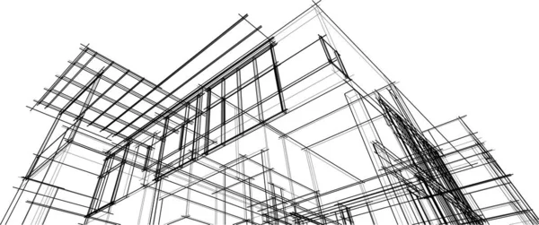 Abstrakcyjny Projekt Tapety Architektonicznej Cyfrowe Tło Koncepcyjne — Wektor stockowy