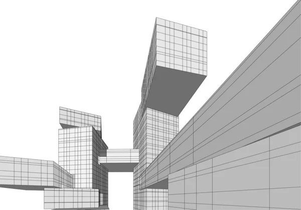 抽象的な建築壁紙のデザインデジタルコンセプトの背景 — ストックベクタ