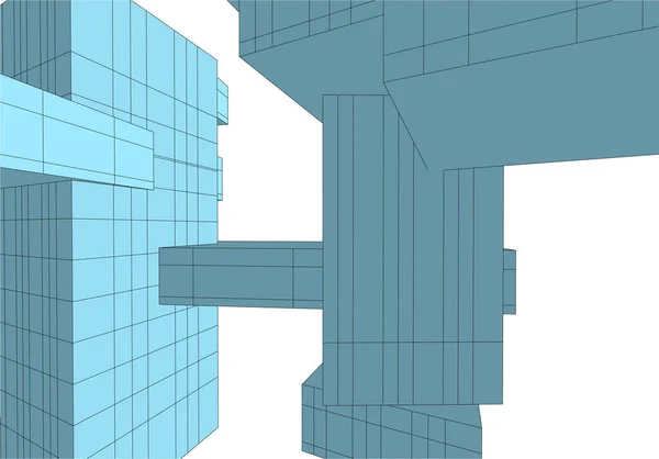 建筑墙纸设计 数字概念背景 — 图库矢量图片