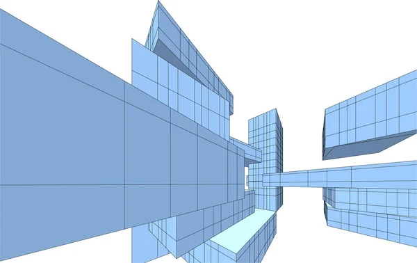 Abstrakte Architektonische Tapete Design Digitales Konzept Hintergrund — Stockvektor