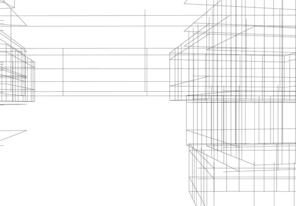 Abstraktní Architektonický Design Tapet Digitální Koncept Pozadí — Stockový vektor